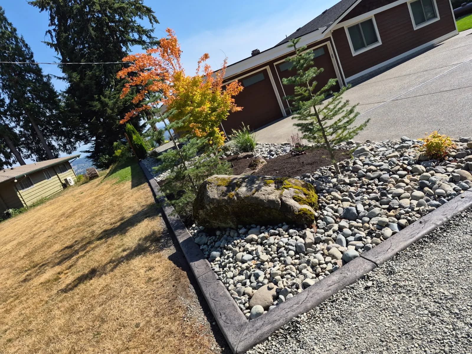 Concrete Curbing and Landscape Bed Installation in Auburn image