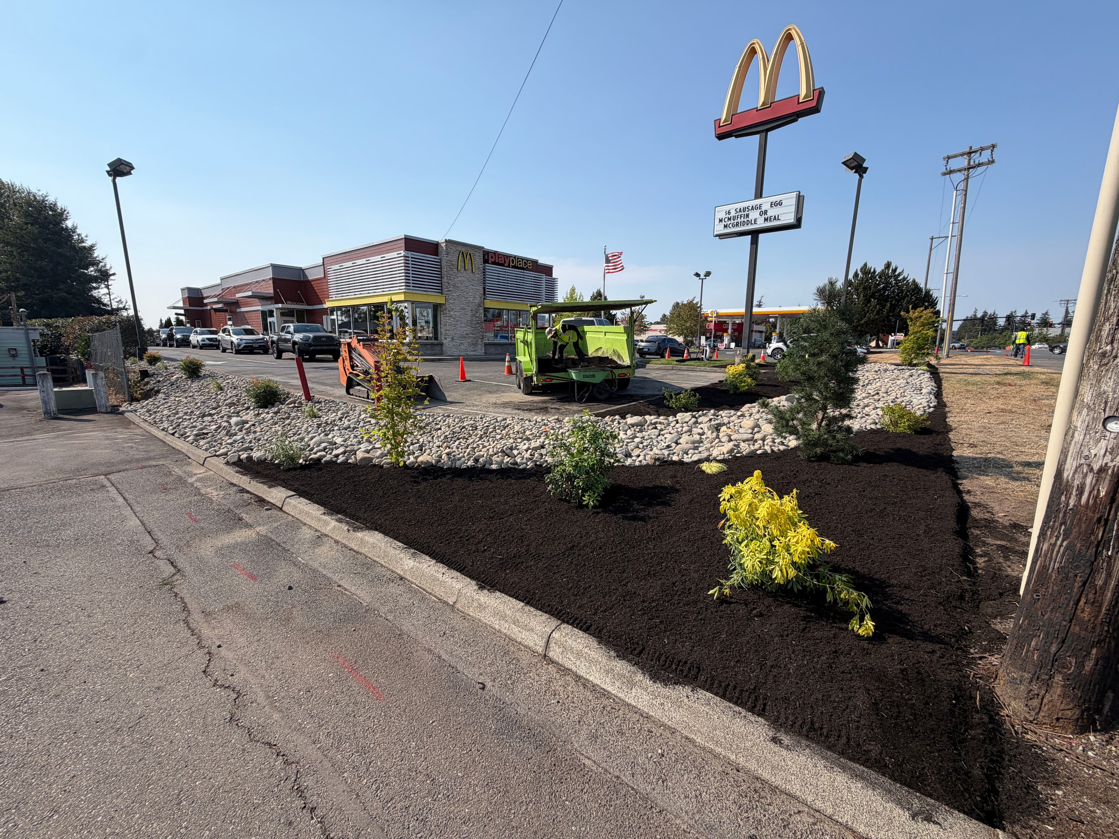 Project Fresh Planting and Mulch Upgrade at a Milton WA Commercial Property image
