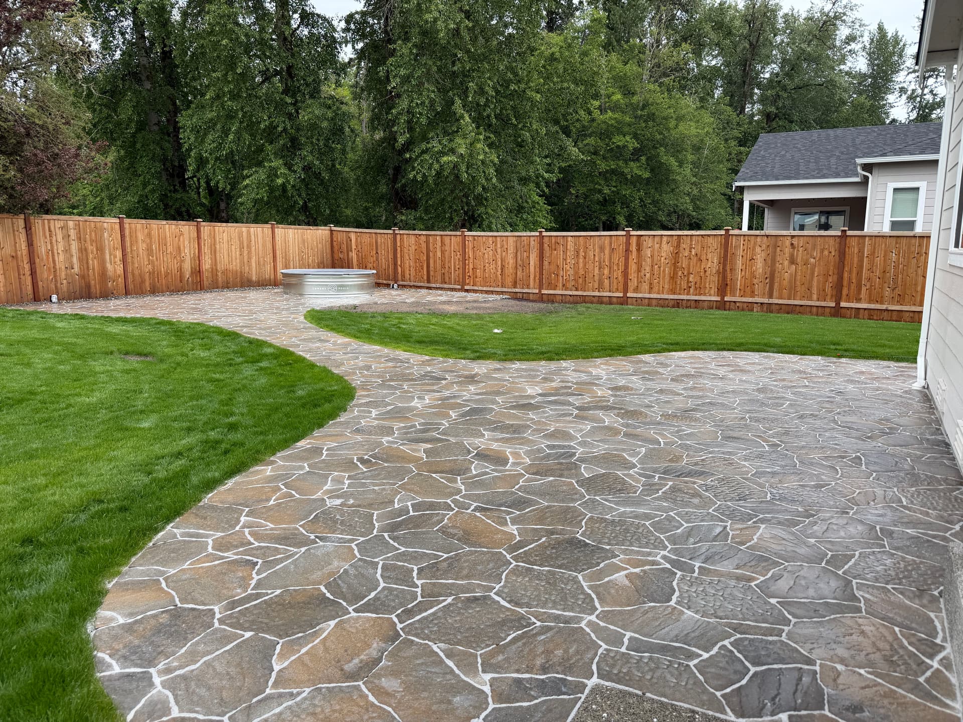 Flagstone Patio and Pool Walkway in Buckley image