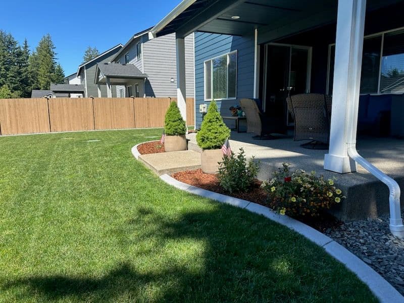 Landscape Transformation with Concrete Curbing and Irrigation