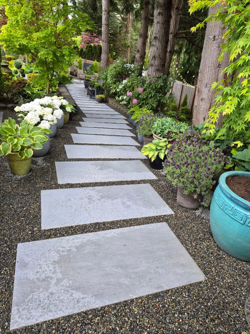 Shade Garden Paver Path Installation in Puyallup image
